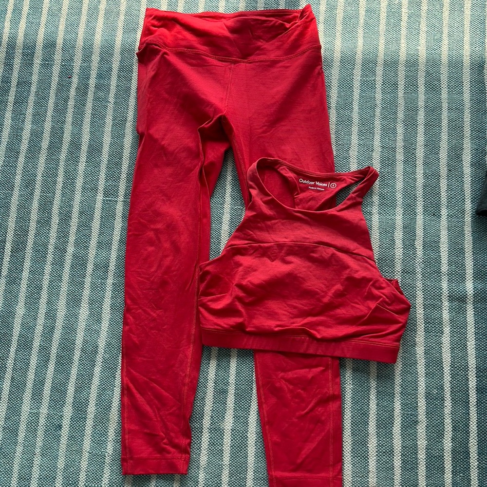 Outdoor voices techsweat set size small
